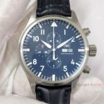 Copy Iwc Big Pilot Top Gun Chronograph SS Black Dial Watch 43mm